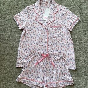 🤍🩷💜 xs / mara intimates / heart pattern pajama set / nwt